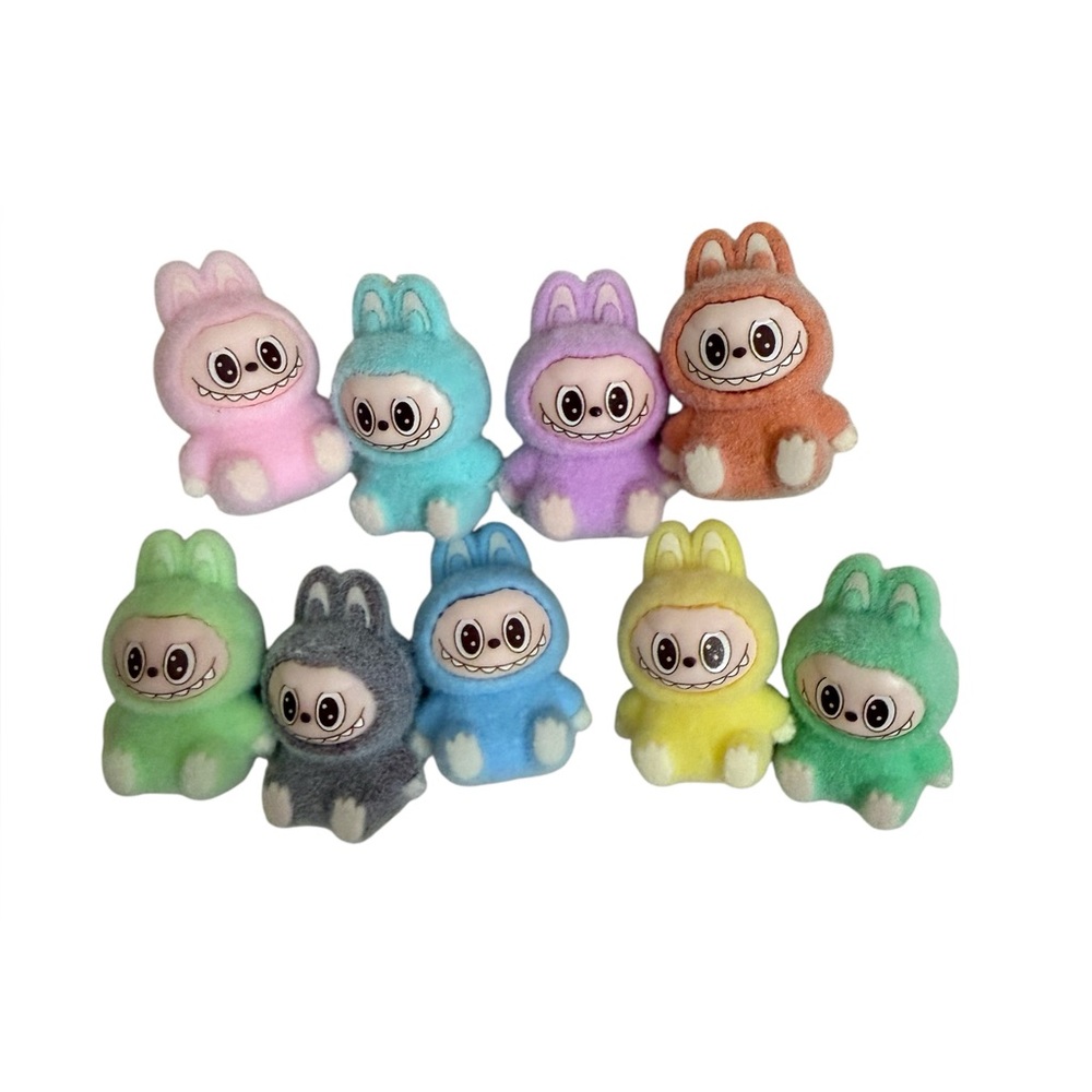 Little monster flocked figurines